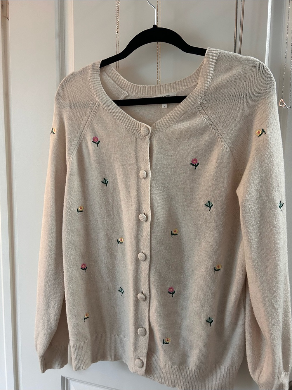 Maurice’s Floral Embroidered Button-Front Sweater Cardigan